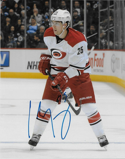 Photo originale autographiée de Chris Terry des Hurricanes de la Caroline 8x10