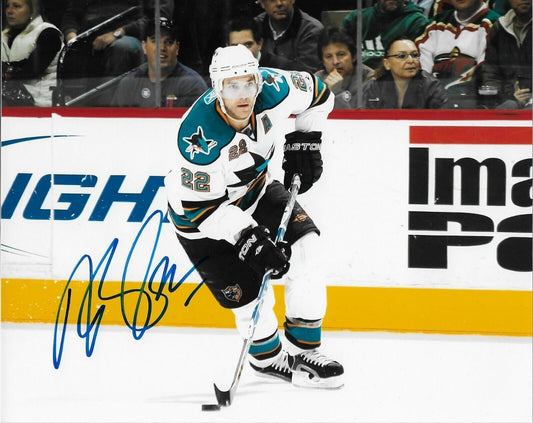 Photo autographiée de Dan Boyle des Sharks de San Jose 8x10