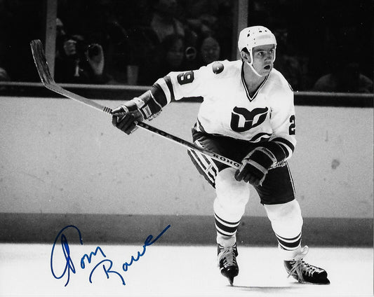Autographed Hartford Whalers Tom Rowe 8x10 Photo Original