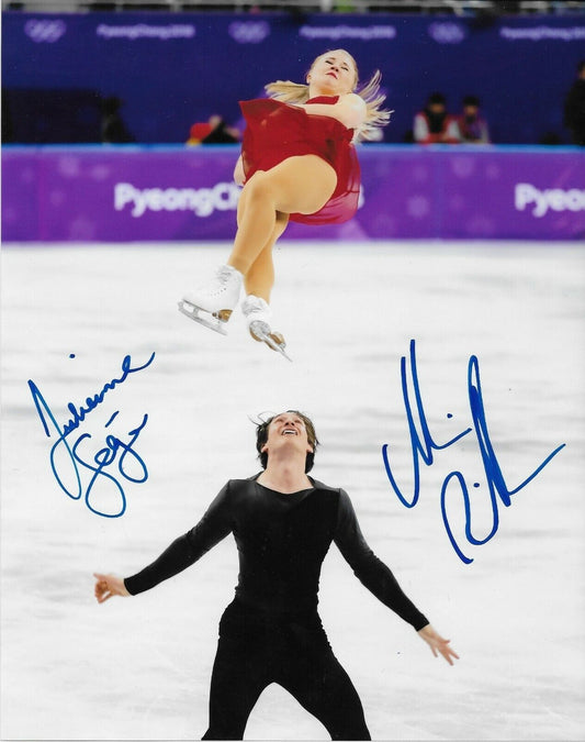 Auto. Julianne Seguin + Charlie Bilodeau Olympics Figure Skating 8x10 Photo