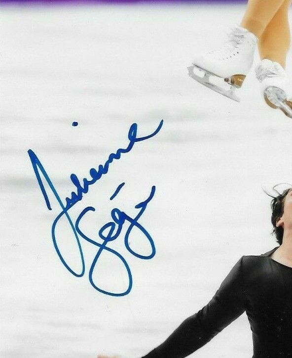 Auto. Julianne Seguin + Charlie Bilodeau Olympics Figure Skating 8x10 Photo