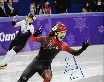 Auto. Samuel Girard Olympics Short Track Speed Skating 8x10 Photo #2 Original