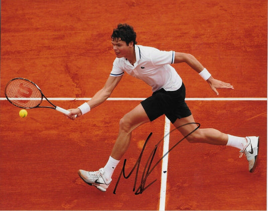 Photo autographiée de Milos Raonic WTA Tennis 8x10 #3 Original