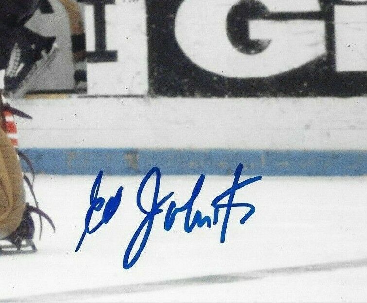 Autographed 1972 Summit Series Team Canada Ed Johnston 8x10 Photo Original