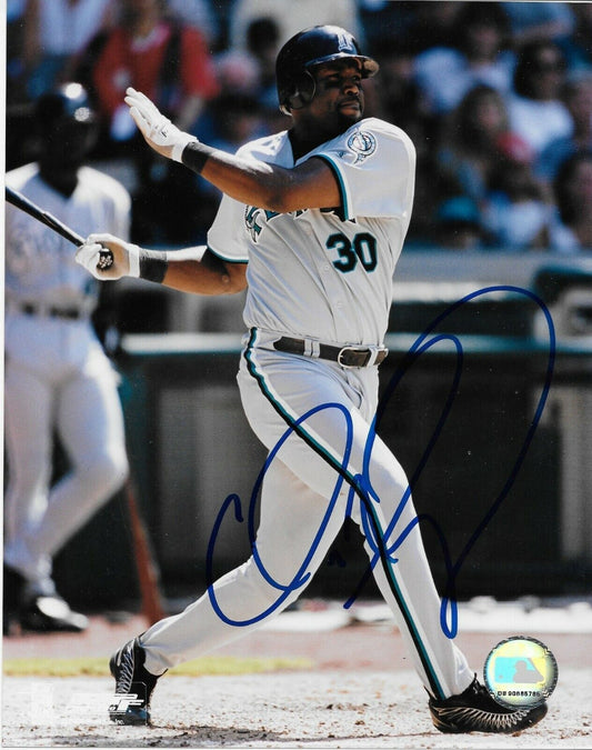 Autographed Florida Marlins Cliff Floyd 8x10 Photo Original