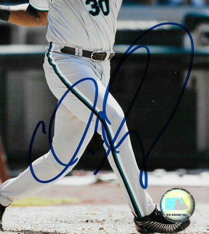 Photo autographiée de Cliff Floyd des Florida Marlins 8x10