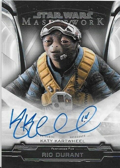 Autographe de Katy Kartwheel, chef-d'œuvre de Star Wars, dans le rôle de Rio Durant