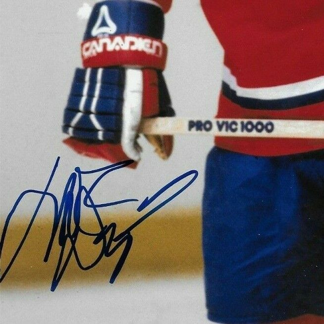 Photo autographiée 8x10 originale des Canadiens de Montréal par Mark Napier