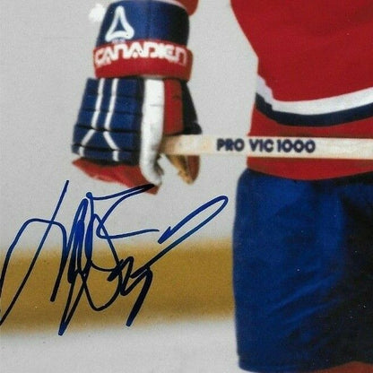 Photo autographiée 8x10 originale des Canadiens de Montréal par Mark Napier