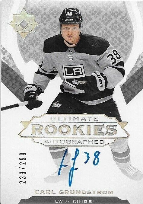 2019-20 Upper Deck Ultimate Rookie Autographed Carl Grundstrom 233/299