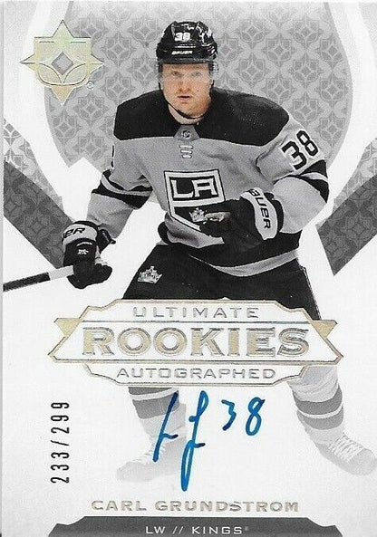 2019-20 Upper Deck Ultimate Rookie Autographed Carl Grundstrom 233/299