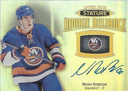 2019-20 Upper Deck Stature Noah Dobson Rookie Reliance Autographed Card