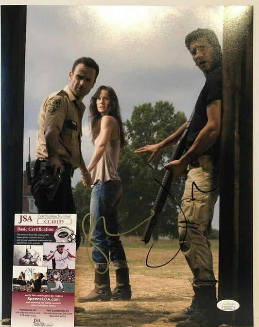 Autographed Jon Bernthal Sarah Wayne Callies signed Walking Dead 11x14 JSA cert2