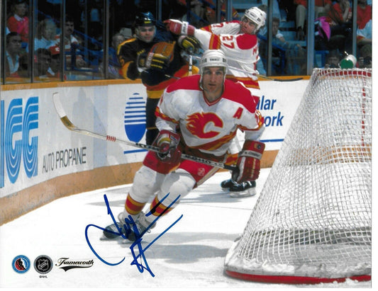 Autographed Calgary Flames Tim Hunter 8x10 Photo #3 Original
