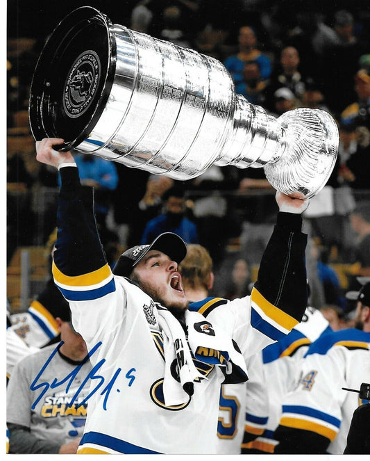 Autographed St Louis Blues Sammy Blais Stanley Cup 8x10 Photo Original