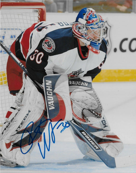 Autographed Columbus Blue Jackets Fredrik Norrena 8x10 Photo Original