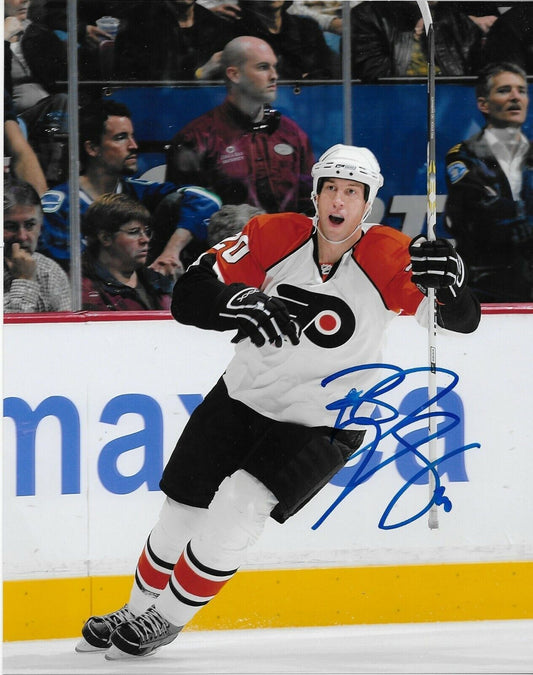 Photo 8x10 autographiée par RJ Umberger des Flyers de Philadelphie #2
