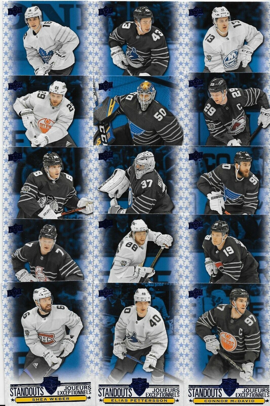 2020-21 UD Tim Horton's Standouts Complete Set Connor McDavid Insert Card