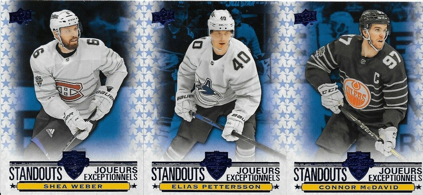 2020-21 UD Tim Horton's Standouts Complete Set Connor McDavid Insert Card