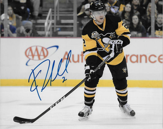 Photo autographiée 8x10 signée Chad Ruhwedel des Penguins de Pittsburgh #1