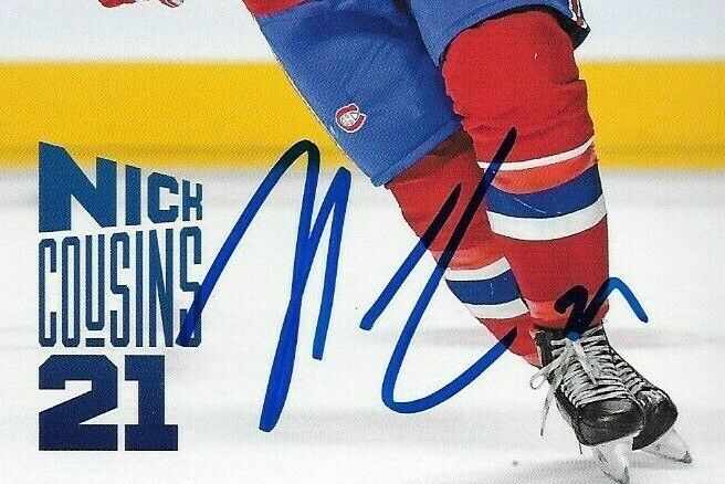 Autographed Nick Cousins Montreal Canadiens Postcard 2019-20 Original