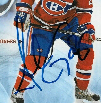 Autographed Josh Gorges Montreal Canadiens Postcard 2007-08 Original