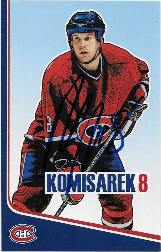 Autographed Mike Komisarek Montreal Canadiens Postcard 2006-07 Original