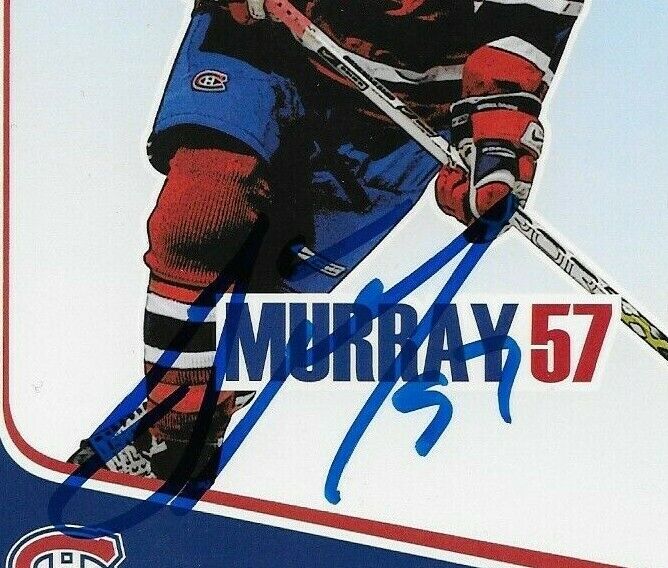Autographed Garth Murray Montreal Canadiens Postcard 2006-07 Original