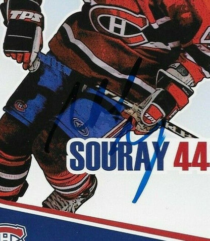 Autographed Sheldon Souray Montreal Canadiens Postcard 2006-07 Original