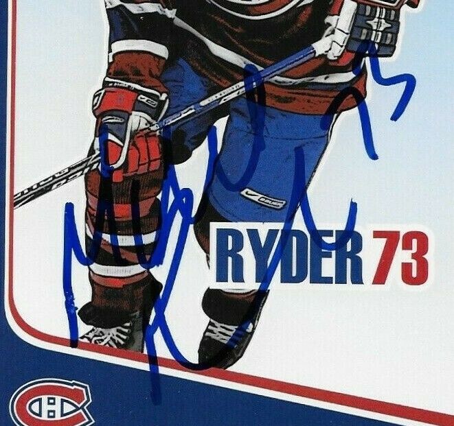 Carte postale originale autographiée par Michael Ryder des Canadiens de Montréal 2006-07