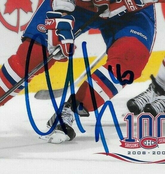 Carte postale autographiée par Maxim Lapierre des Canadiens de Montréal 2008-09 Original