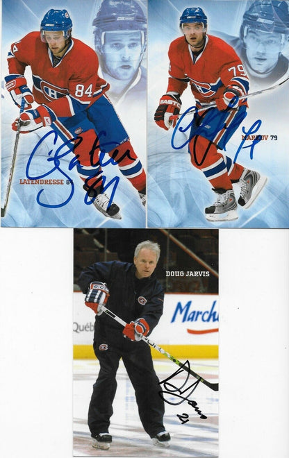 23 Autographed Price Koivu Huet Montreal Canadiens Postcard 2007-08 Original +2