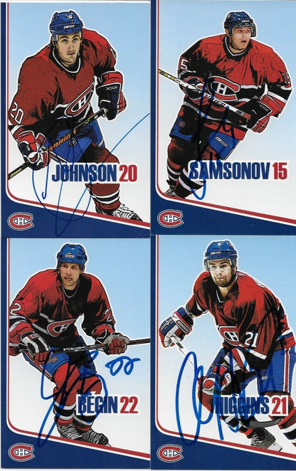 23 Autographed Price Koivu Ryder Montreal Canadiens Postcard 2006-07 Original +1