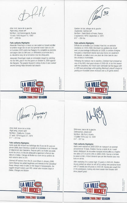 23 Autographed Price Koivu Ryder Montreal Canadiens Postcard 2006-07 Original +1