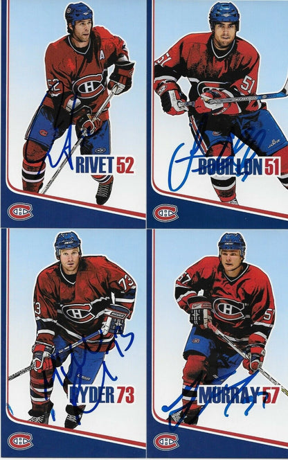23 Autographed Price Koivu Ryder Montreal Canadiens Postcard 2006-07 Original +1