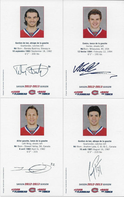 24 Autographed Price Gionta Diaz Montreal Canadiens Postcard 2012-13 Original +1