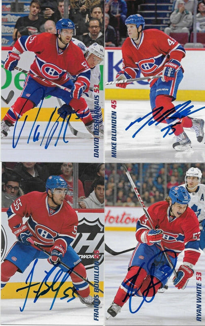 24 Autographed Price Gionta Diaz Montreal Canadiens Postcard 2012-13 Original +1