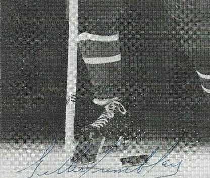 Autographed Gilles Tremblay Montreal Canadiens 1960's Postcard Original