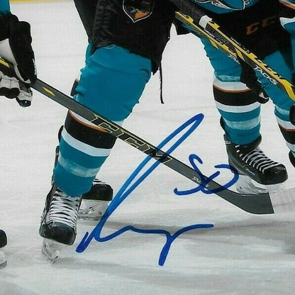 Photo autographiée de Chris Tierney et Matt Irwin des Sharks de San Jose 8x10