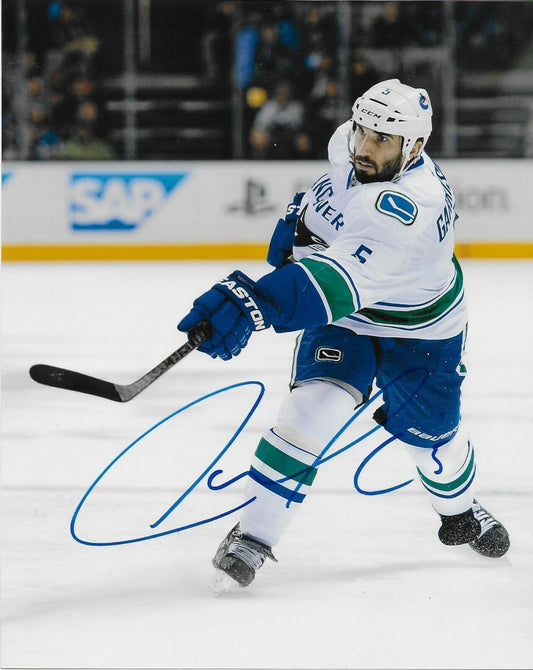 Autographed Vancouver Canucks Jason Garrison 8x10 Photo Original