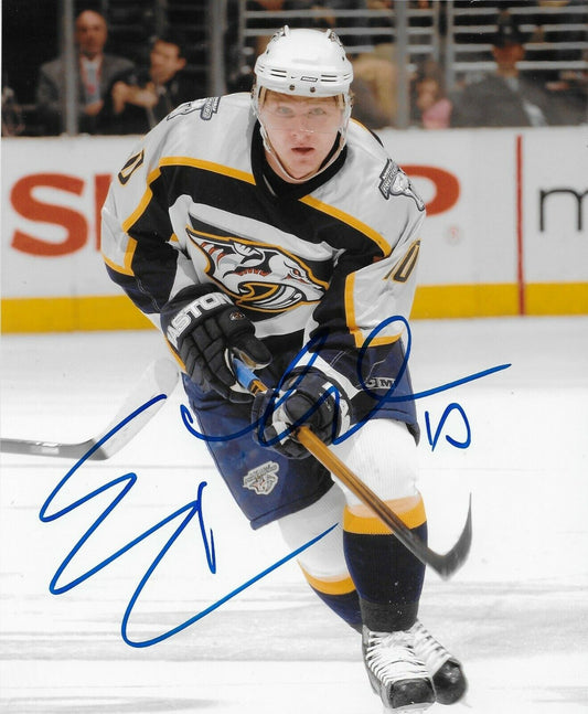 Photo autographiée de Martin Erat, Predators de Nashville, format 8x10