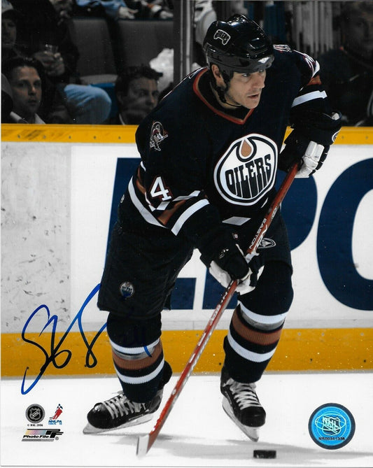 Autographed Edmonton Oilers  Steve Staios 8x10 Photo Original