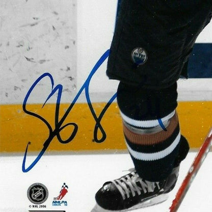 Photo autographiée 8x10 originale de Steve Staios des Oilers d'Edmonton