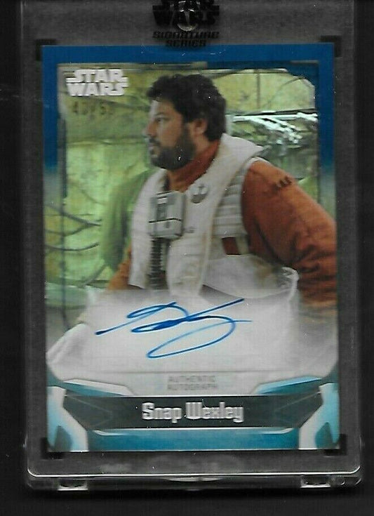 Greg Grunberg Topps 2021 Star Wars Signature Series Blue Autograph 40/50