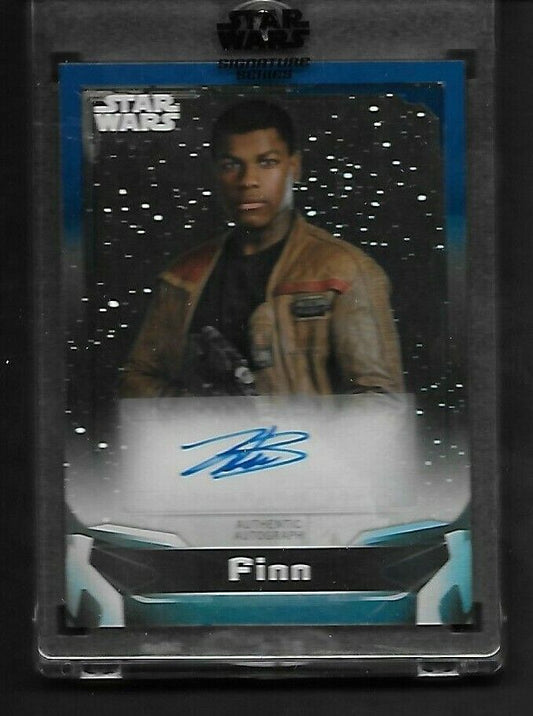 John Boyega Topps 2021 Star Wars Signature Series Blue Autograph 27/50