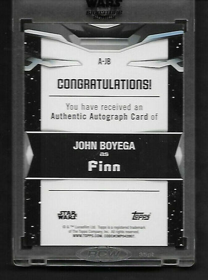 John Boyega Topps 2021 Star Wars Signature Series Blue Autograph 27/50