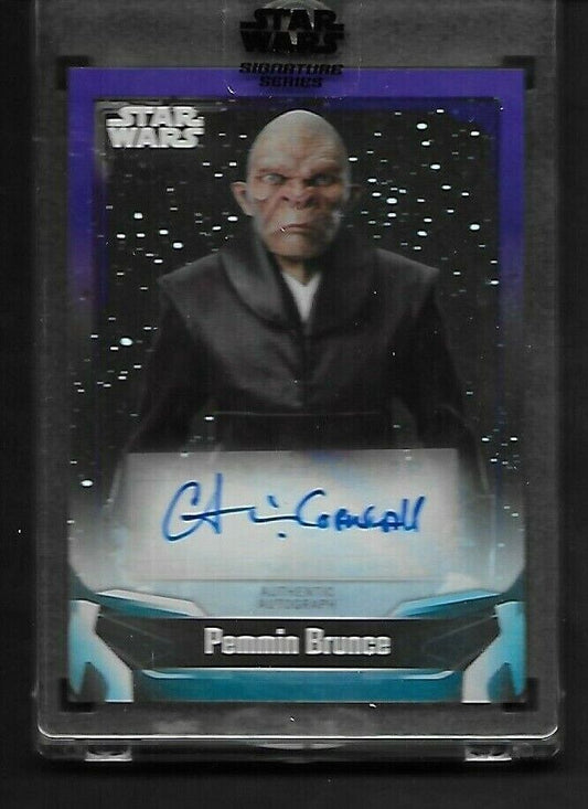 Cavin Cornwall Autograph Topps 2021 Star Wars Signature Series Purple 60/99