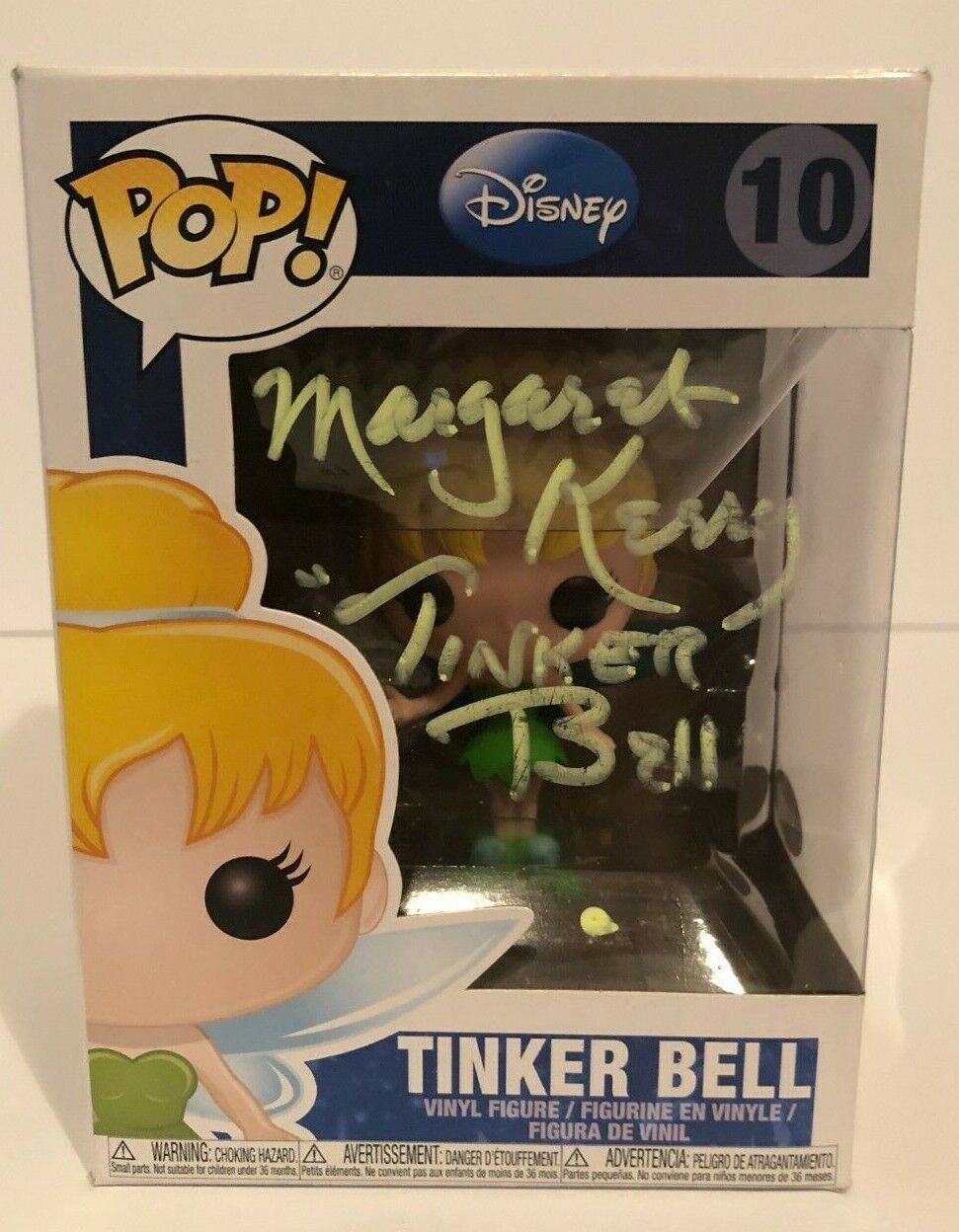 Autographed Disney's Tinkerbell Pop Funko signed by Margaret Kerry JSA