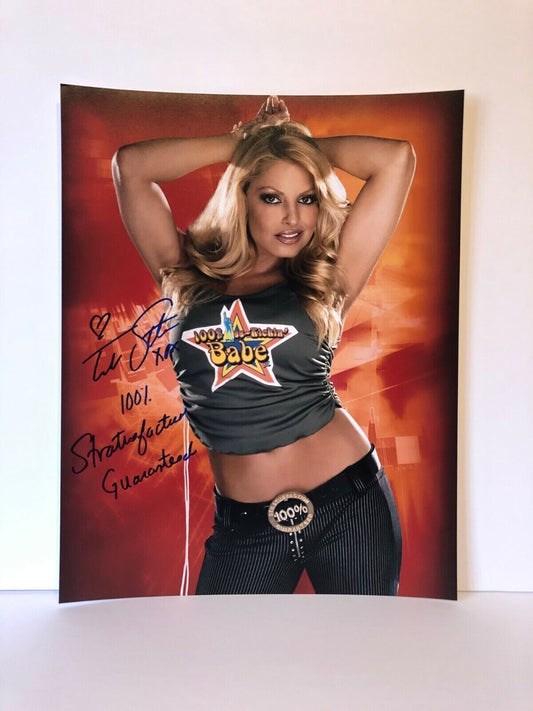 Autographed Trish Stratus signed 11x14 100% Stratusfaction Guaranteed inscrip