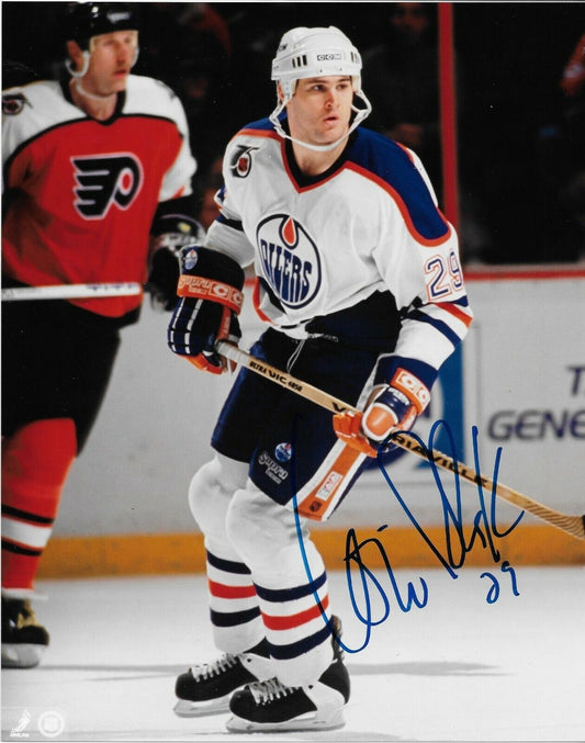 Autographed  Edmonton Oilers Louie Debrusk 8x10 Photo Original